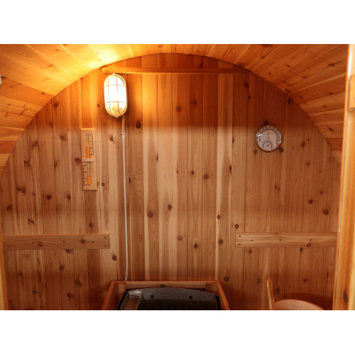 Traditional Barrel Sauna for 2-4 People with 6kW Heater