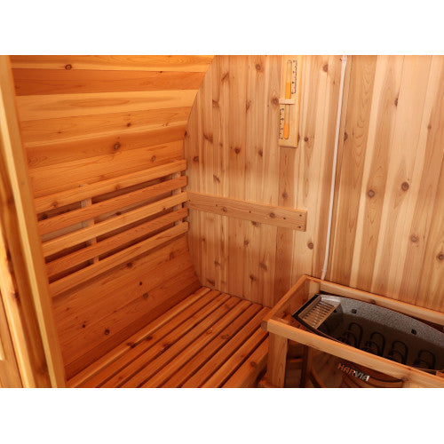 2-Person Traditional Barrel Sauna with 6kW Heater