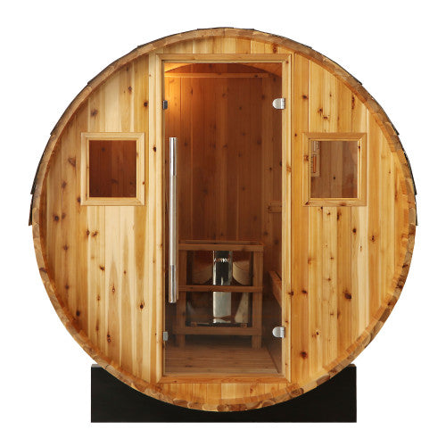 Traditional Barrel Sauna for 2-4 People with 6kW Heater