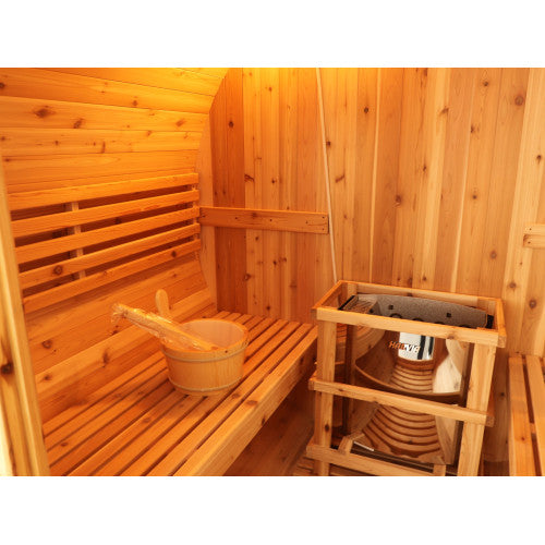 Traditional Barrel Sauna for 2-4 People with 6kW Heater